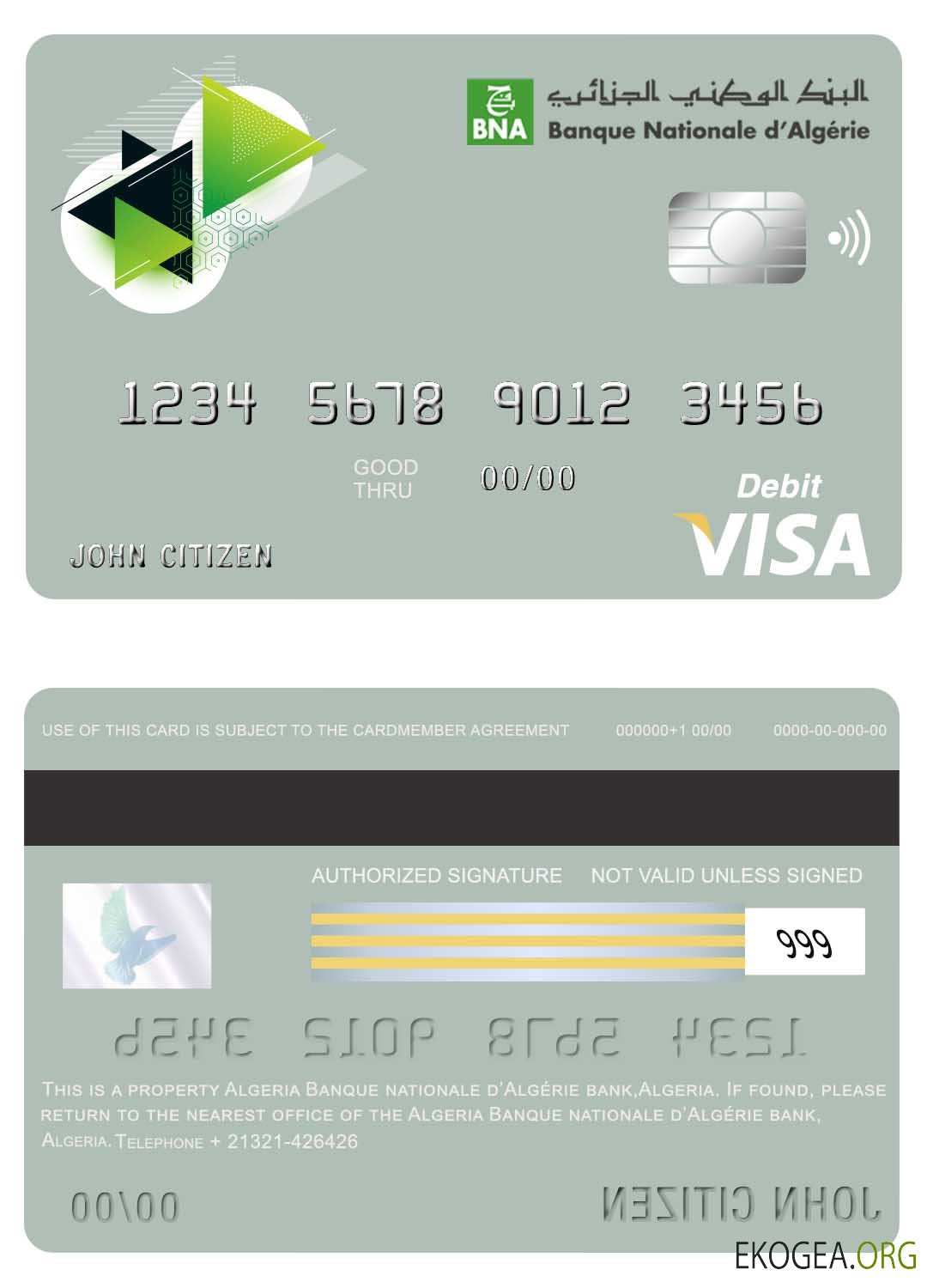 Carte visa bancaire Algérie Banque Nationale d’Algérie (BNA)